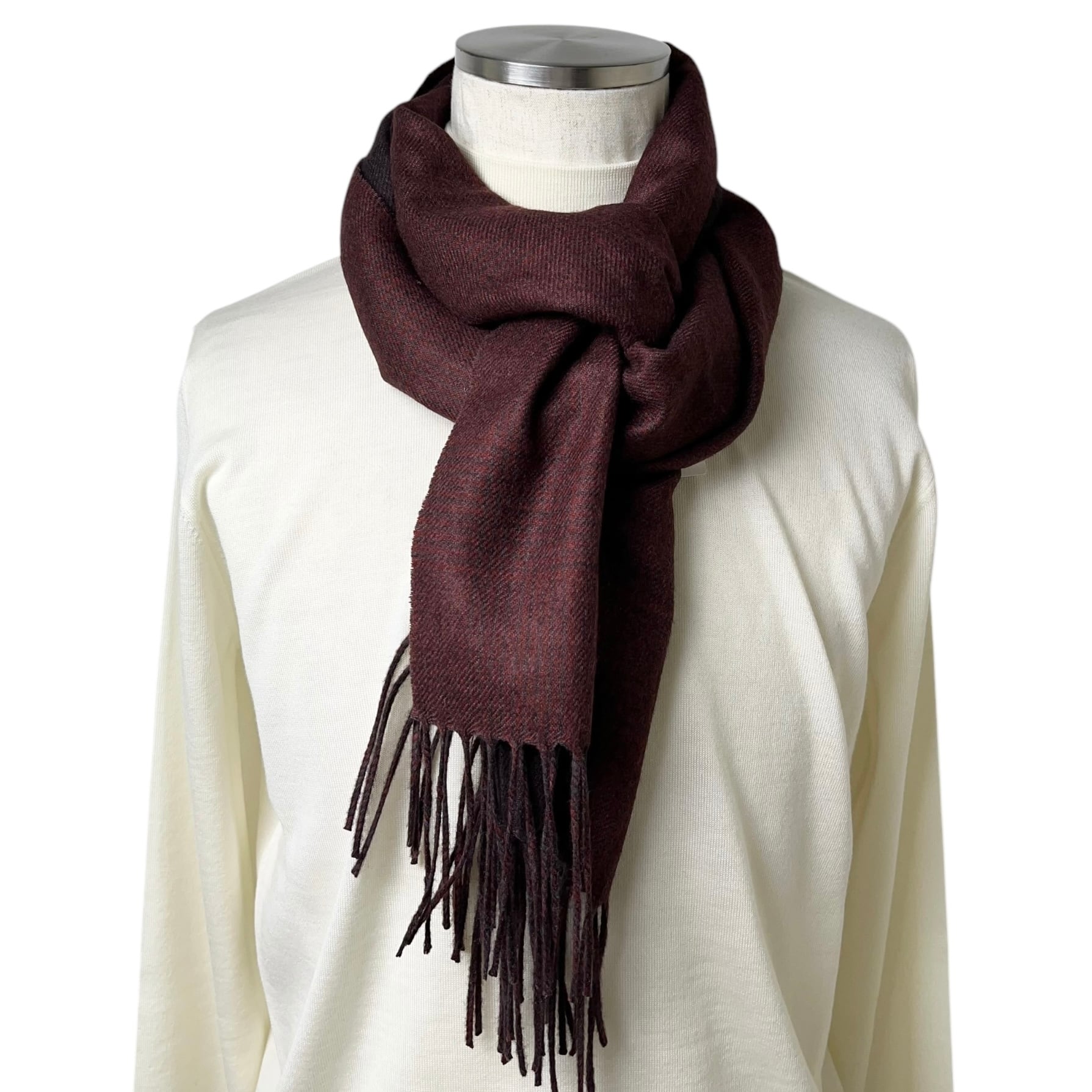 PIACENZA(ピアチェンツァ) Silk-Cashmere Glen check Scarf(83496/45