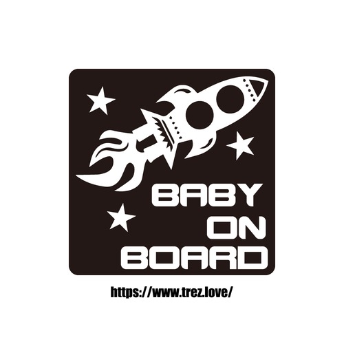 全8色 BABY ON BOARD スペースシャトル 宇宙船 マグネット