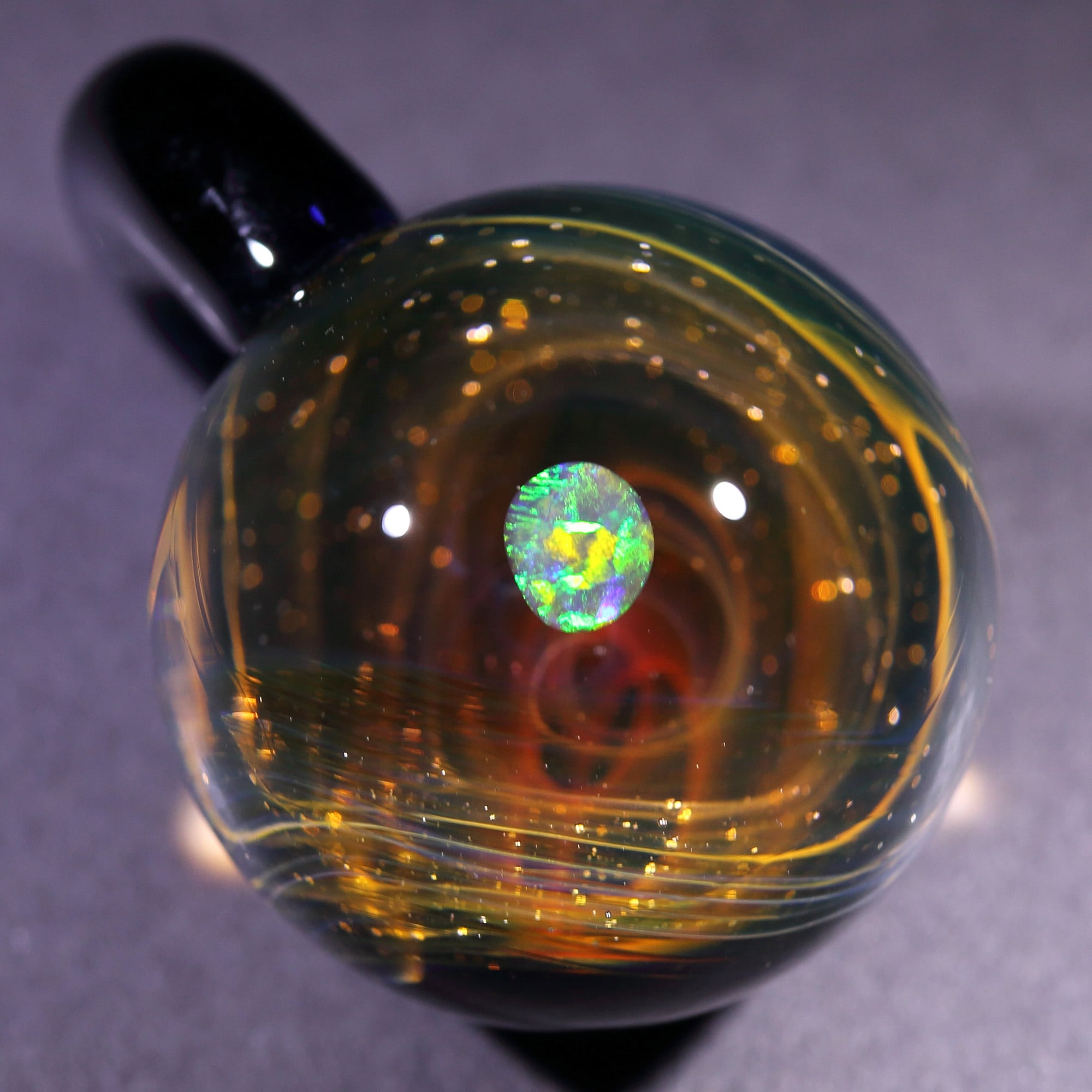 26mm Galaxy Glass Pendant 宇宙ガラスペンダント (螺旋状銀河） no