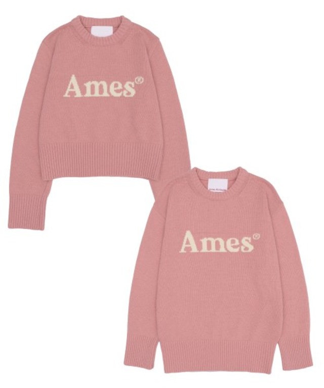 [AMES-WORLDWIDE] BASIC PULLOVER KNIT PINK