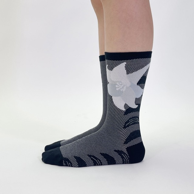 ※ハイゲージ リニューアル版　【YURI HIMURO】氷室友里 SOCKS LILY BLACK リリー -ブラック- ソックス