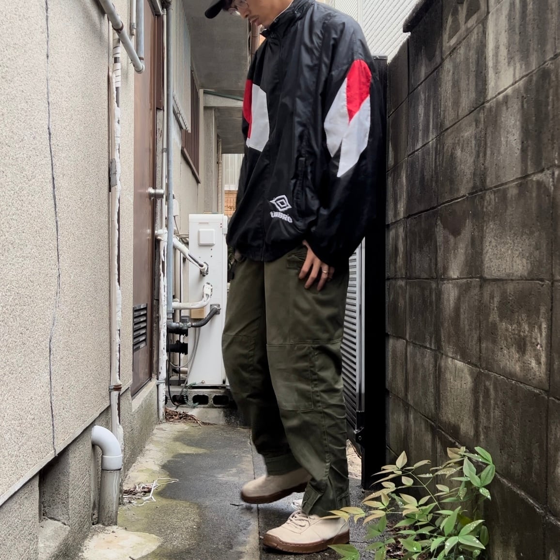 専用 90s “UMBRO” black nylon jacket 90年代 アンブロ 青タグ ...