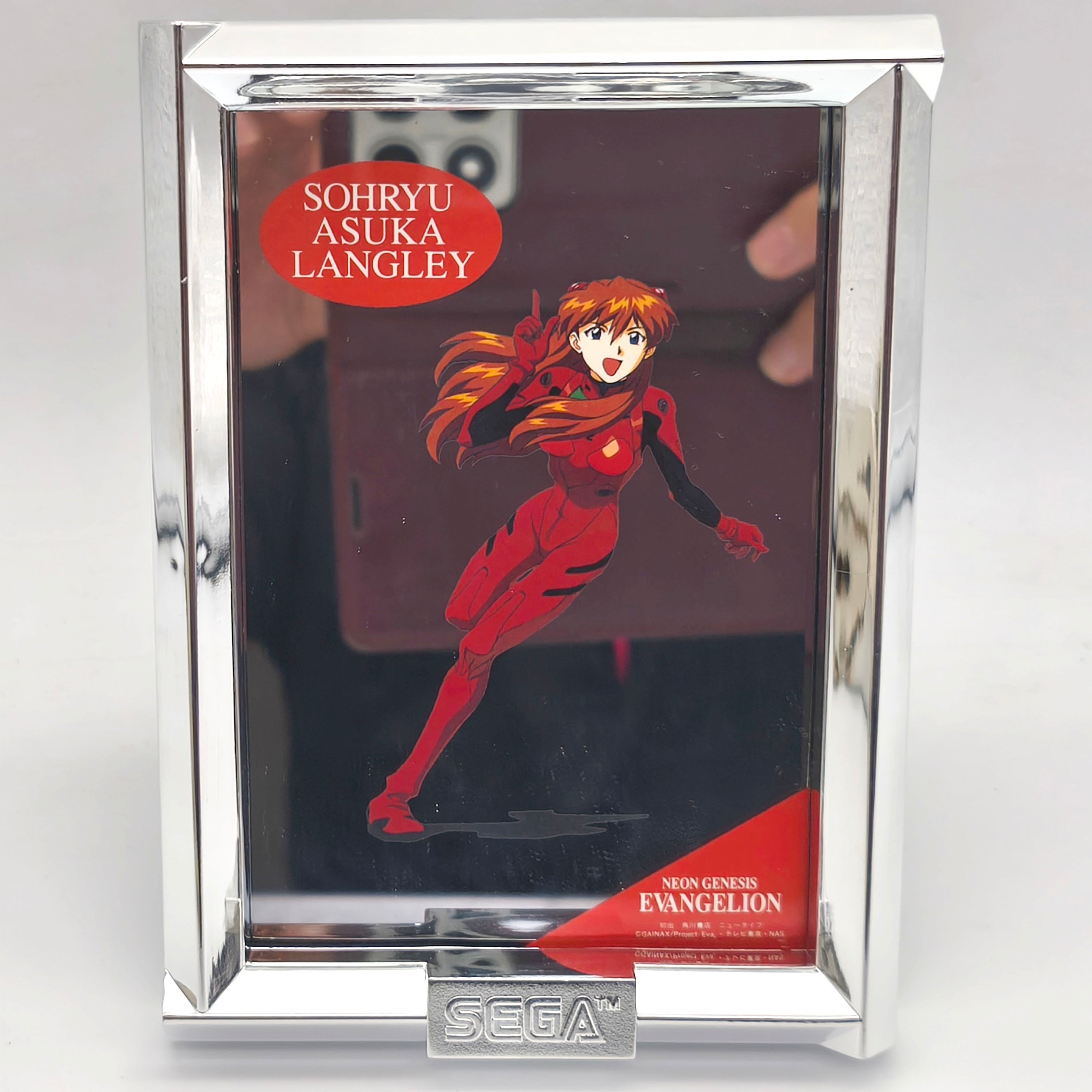 中古エバンゲリオンパブミラー アスカ単品　鏡ミラー　エヴァンゲリヲンSEGAセガ 新世紀エヴァンゲリオン・パブミラー・全5種セット・SEGA・1997年
