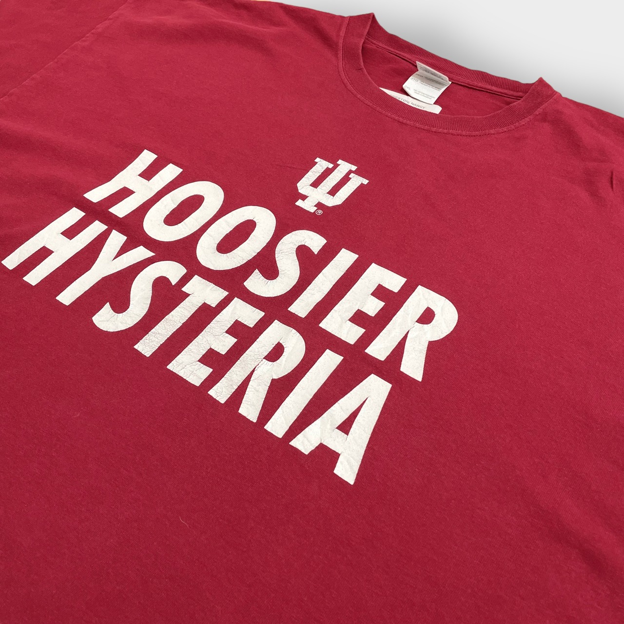 【GILDAN】インディアナ高校 バスケットボール ロゴ Tシャツ プリント 2XL ビッグシルエット ギルダン バーガンディ 半袖 夏物 us古着