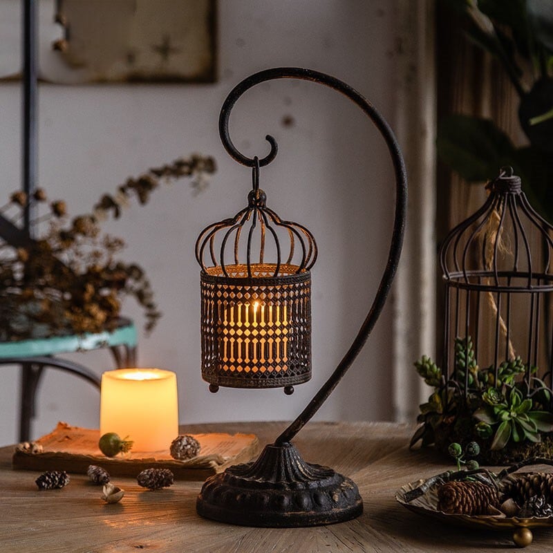 キャンドル ホルダー ヴィンテージ調 鳥かご風 おしゃれ かわいい