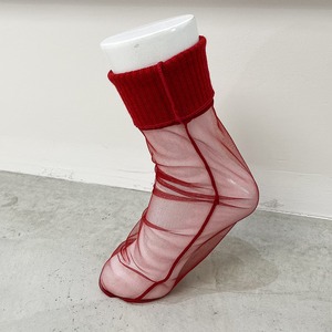 FAKUI / WOOL SEE-THROUGH MIX SOCKS FK-026