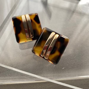 No.90091 vintage square   earring