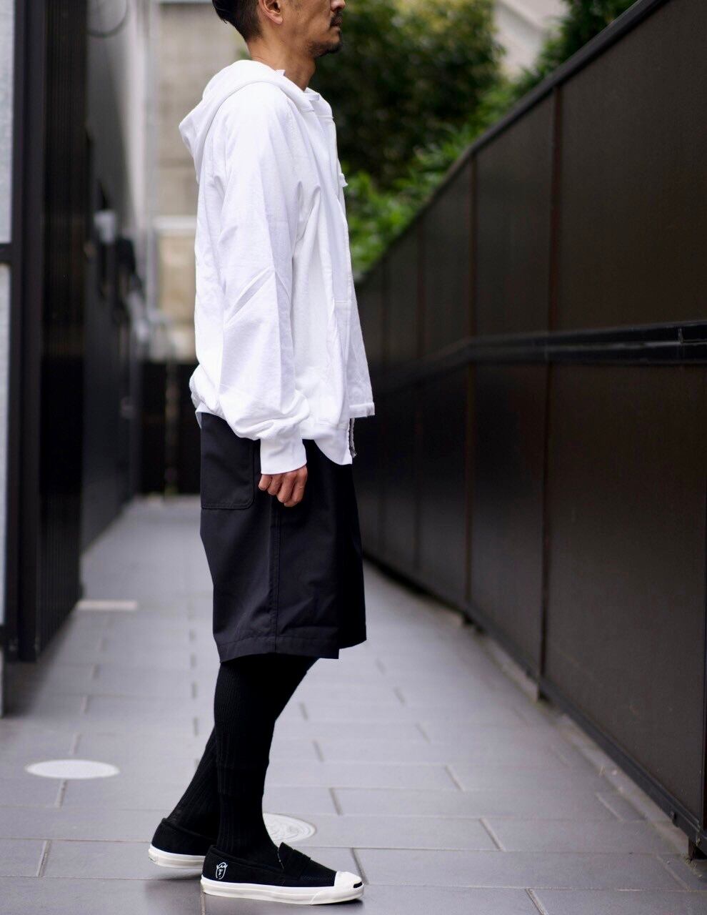 COMOLI(コモリ) / 製品染裏毛ジップパーカー-WHITE-(Z01-05027) | Signs