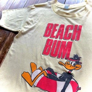 80's  ARTEX  Body 〝 DAFFY DUCK 〟INK Print Cotton Polyester  Single Stitch SleeveT-Shirt  - MADE IN U.S.A -  / Size LARGE