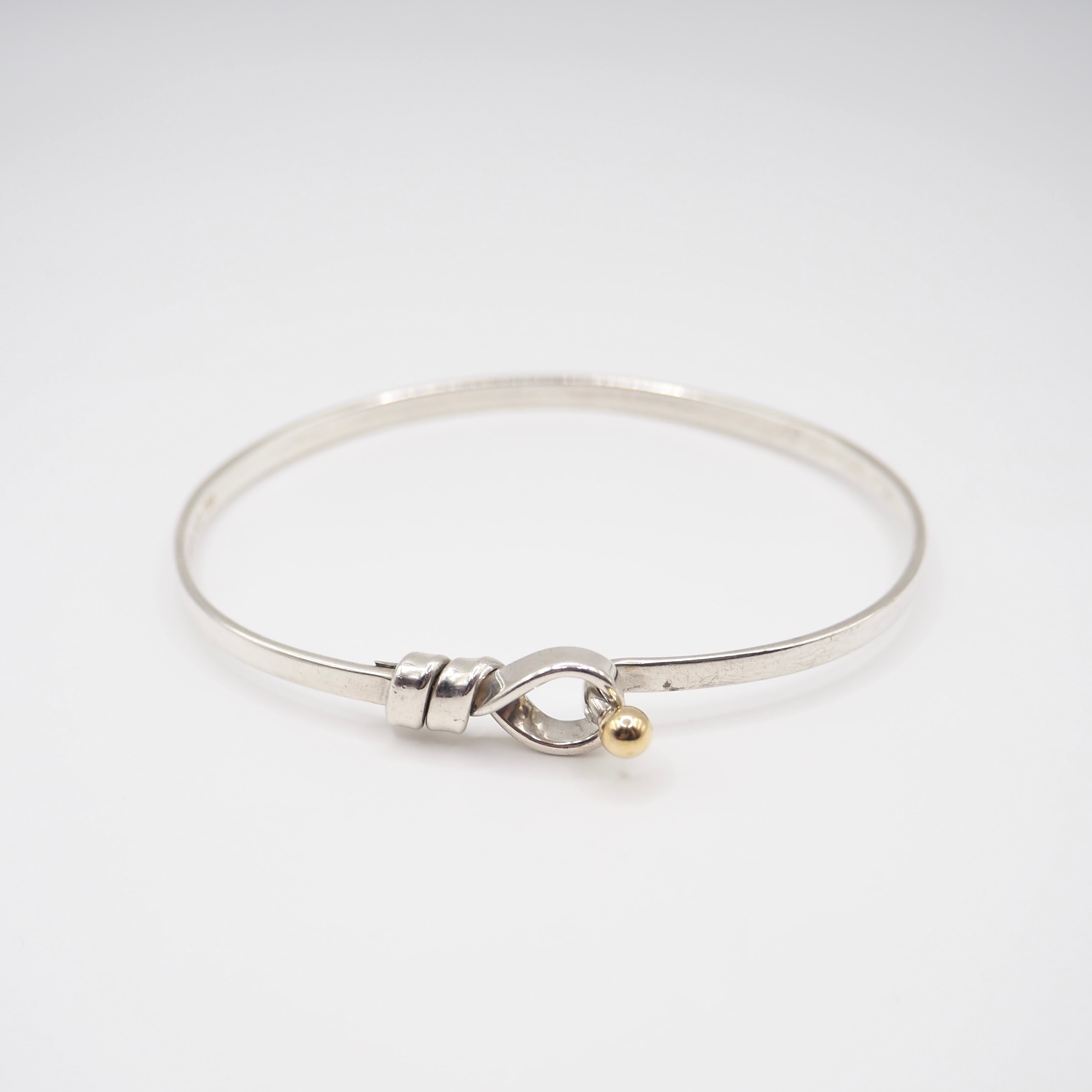 Tiffany&Co. フック&アイ バングル シルバー925 K18 ティファニー