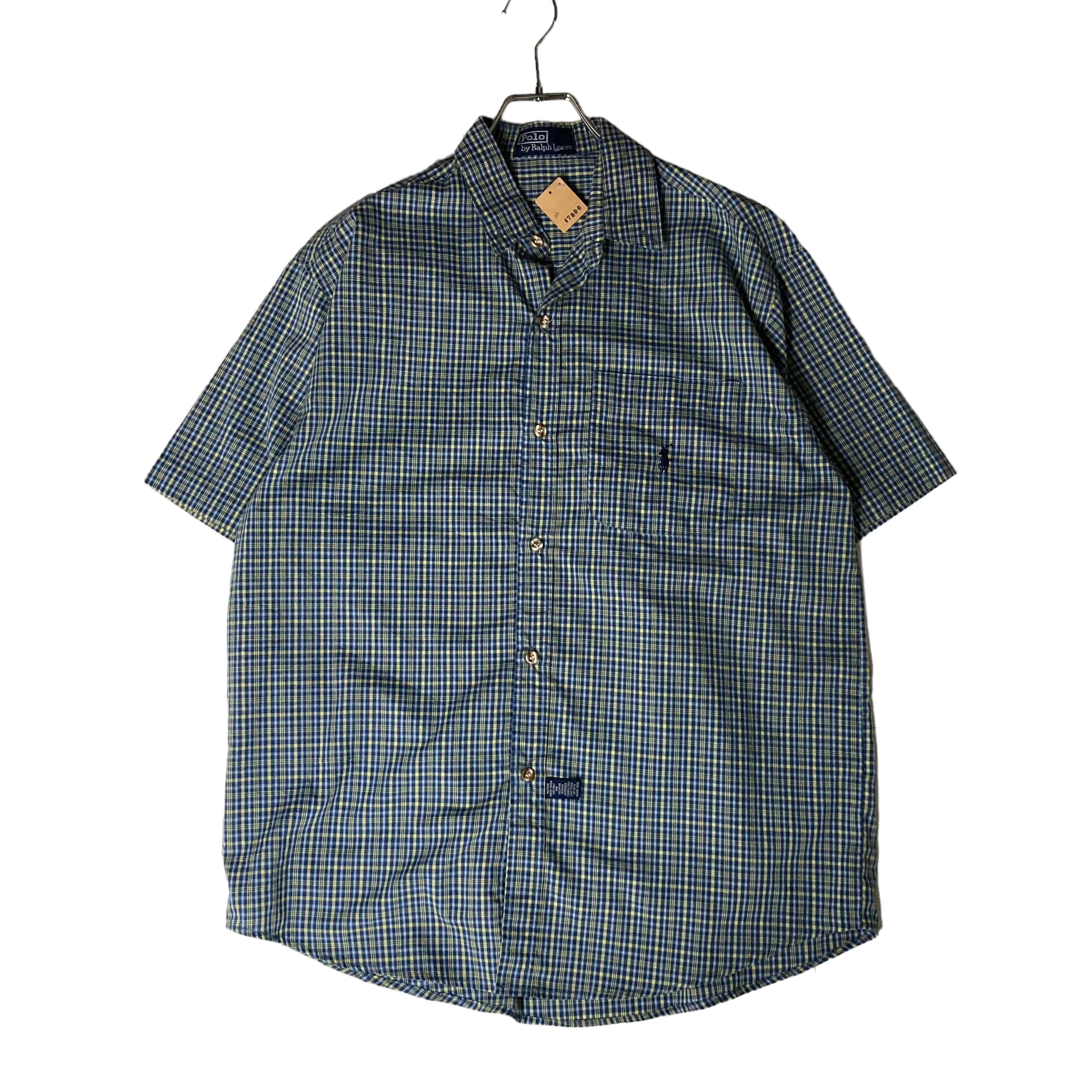 格安 90s Polo Ralph Lauren 半袖シャツ L 古着 90's】POLO by RALPH LAUREN 半袖シャツ L 刺繍 Vintage | 古着