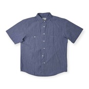 Manuel Alpiniste マニュアルアルファベット デザイン 半袖シャツ サイズ 2 /日本製/ブルー/水色系/メンズ