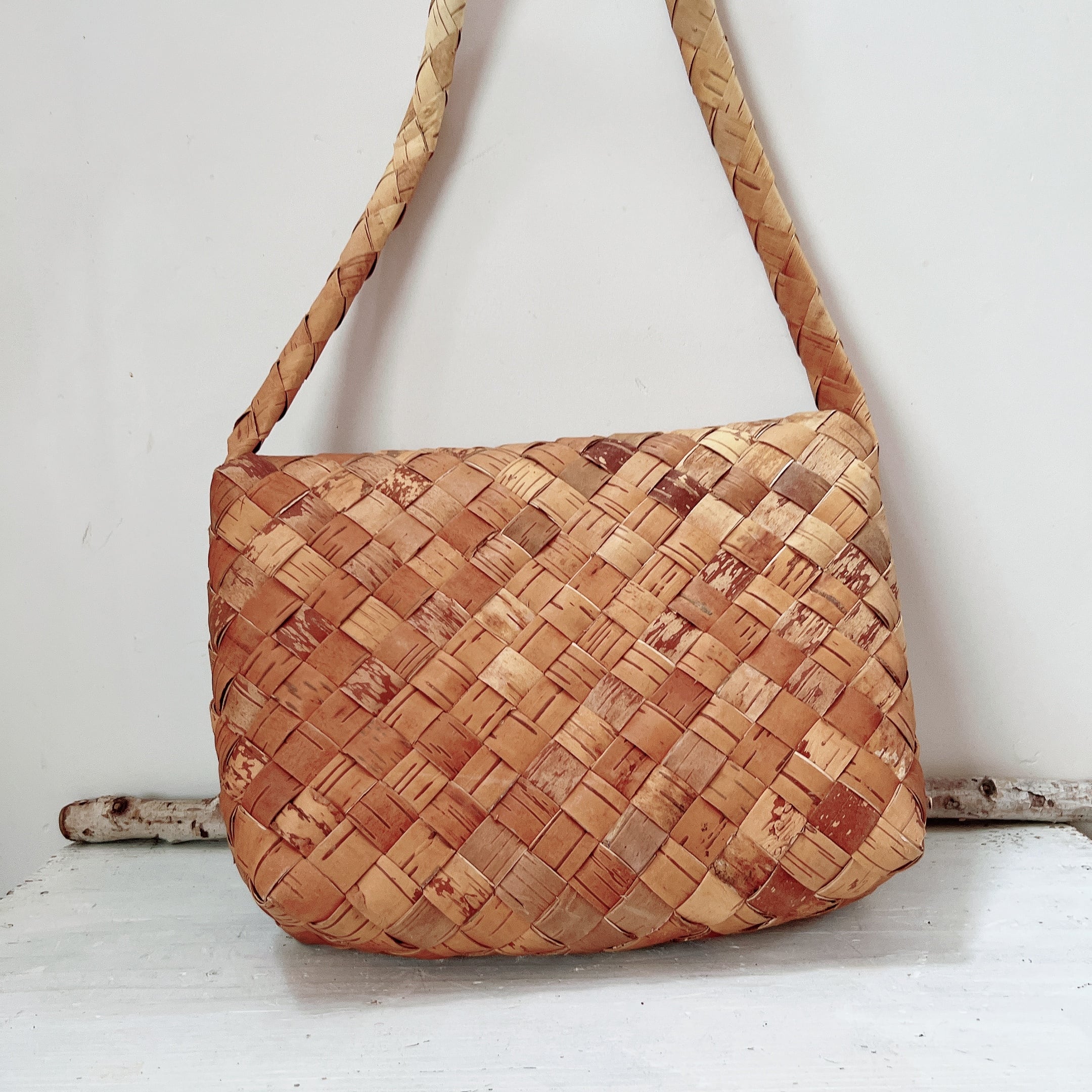 SALE 白樺樹皮のショルダーバック （大） BRB06 | yarumaruka