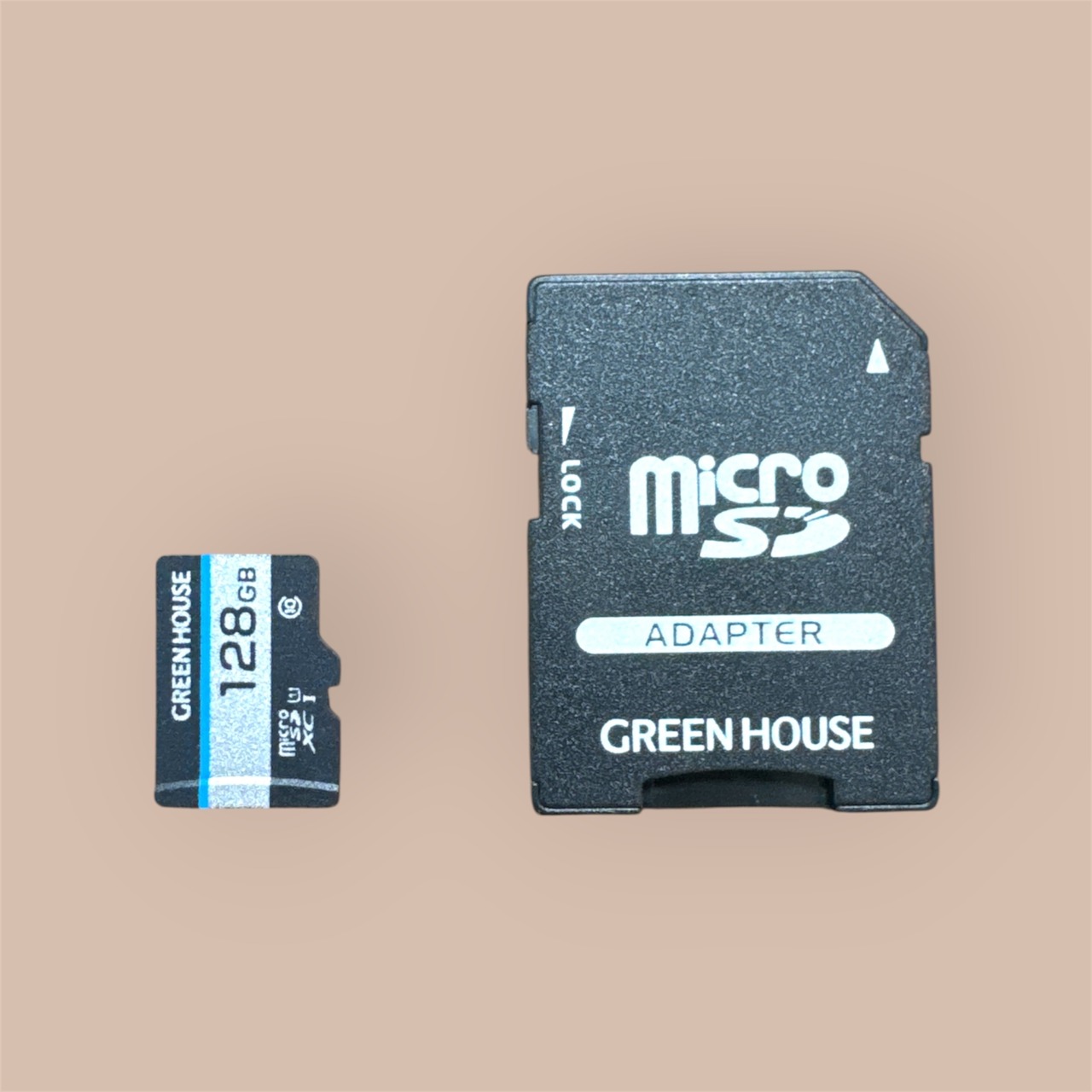 【中古美品】GREEN HOUSE 128GB microSDXCカード（SD変換アダプター付き）動作確認済み