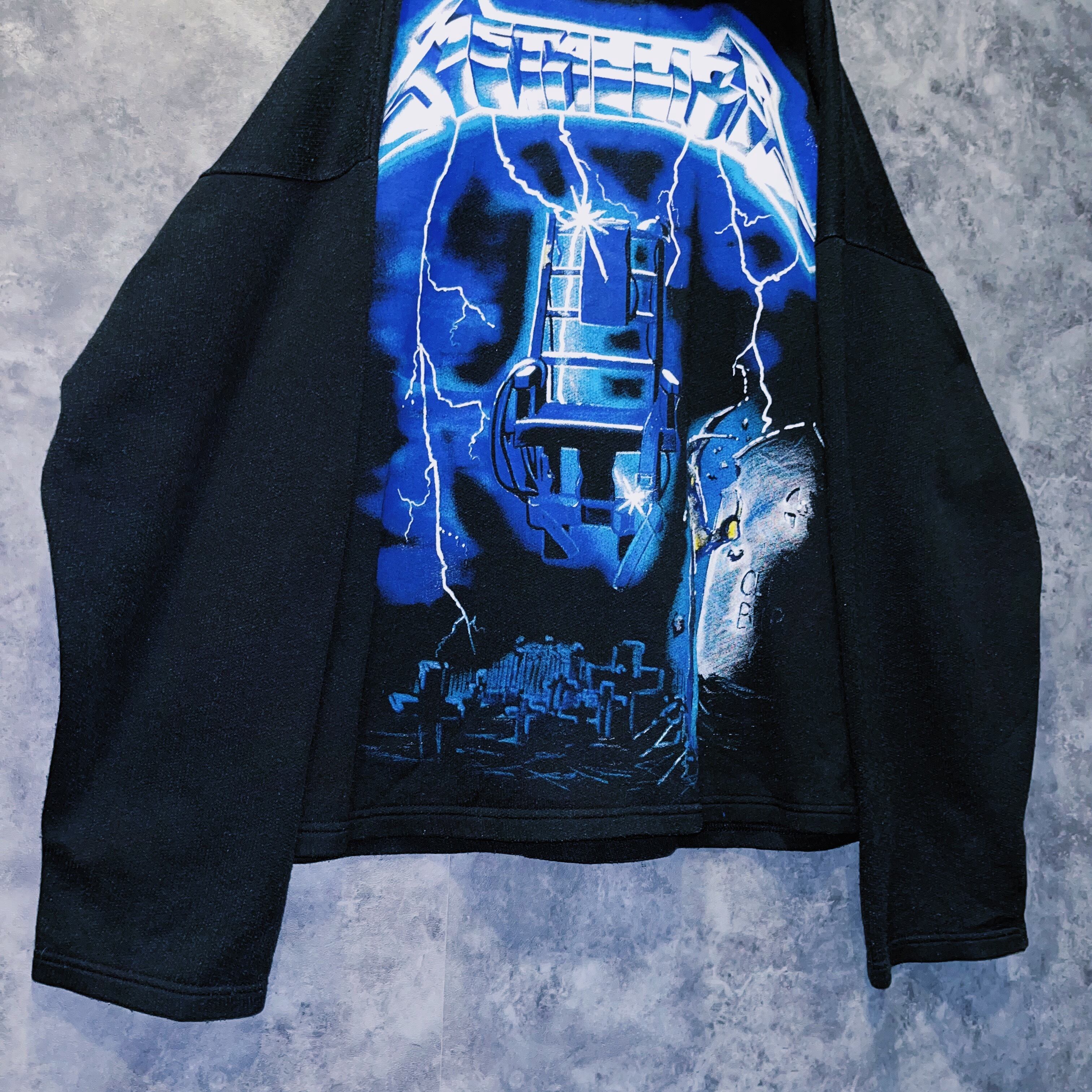 doppio】vintage “METALLICA” Ride the Lightning”logo print design