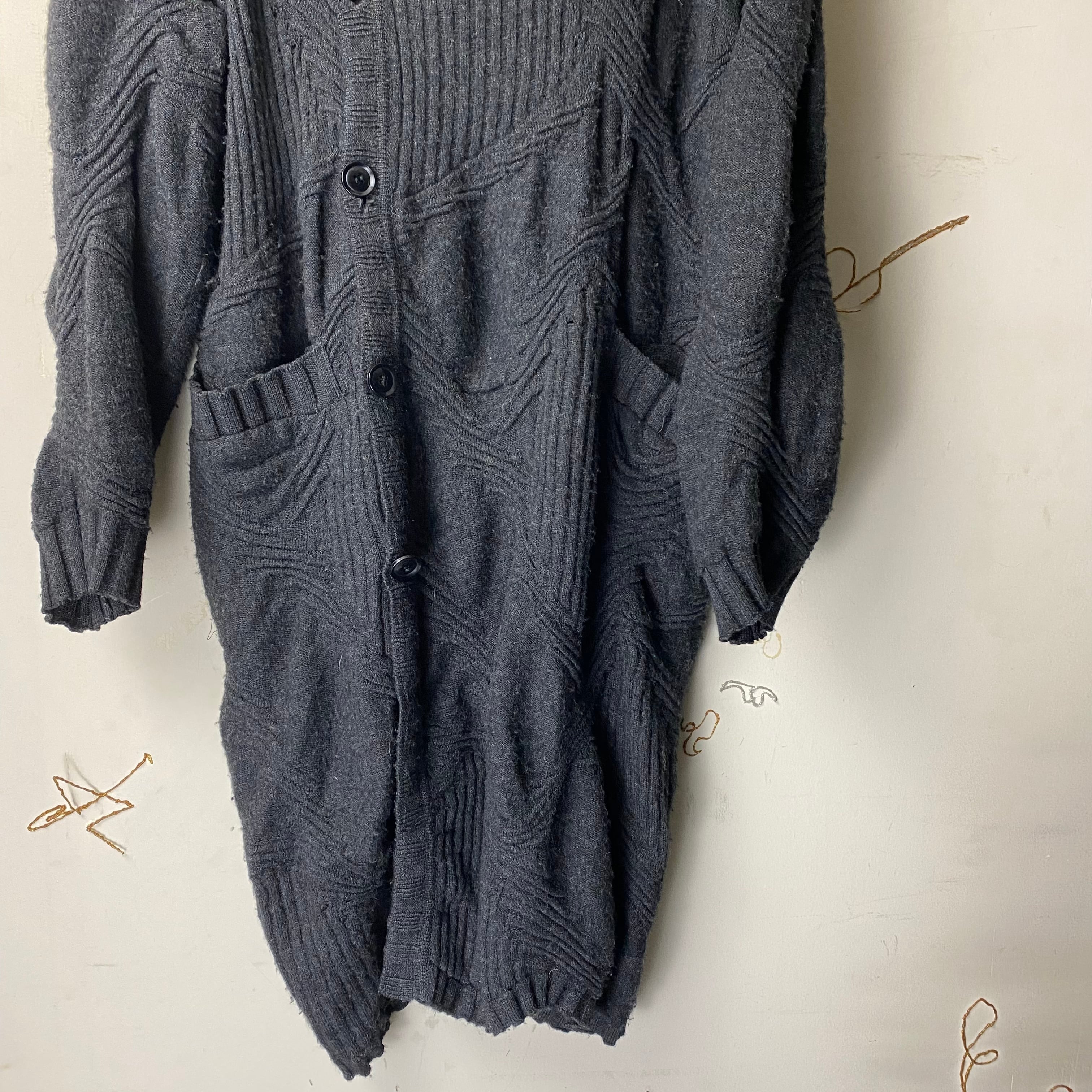 vintage YOSHIYUKI KONISHI unique knitting coat | NOIR ONLINE