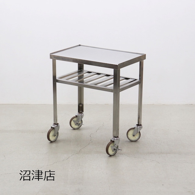 【沼津店】ステンレス キャスター ワゴン シェルフ 収納 食器棚 モダン キッチン 展示台 メディカル 業務用 1 RBT03029