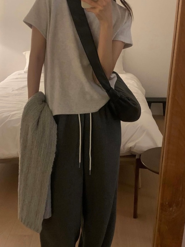 (予約) LITER / Bol angora warm half sleeve tee 2color