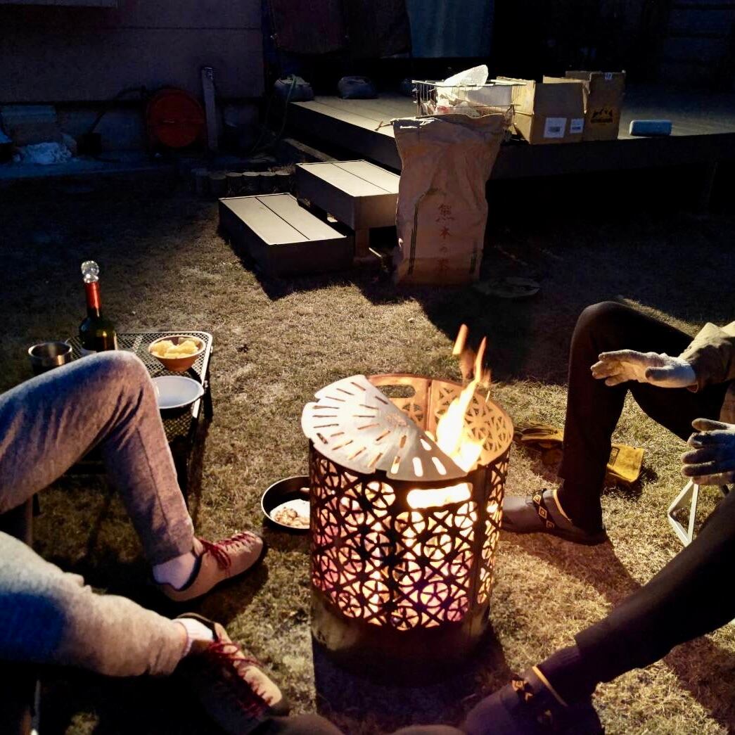 大型焚き火台 STEN FLAME GLAMP -Takekago-（タケカゴ柄） | STEN