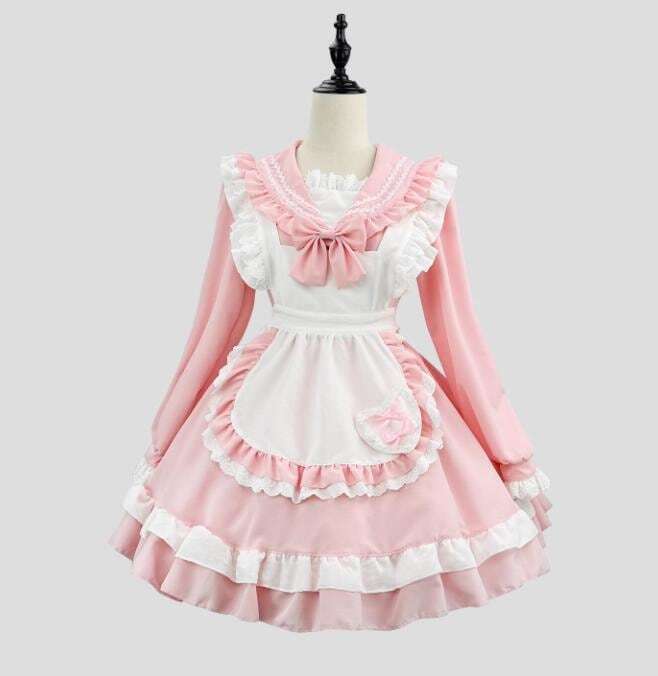 メイド服♡セーラー襟ピンクメイド服 wanpi54☆ | パステルキャンディ