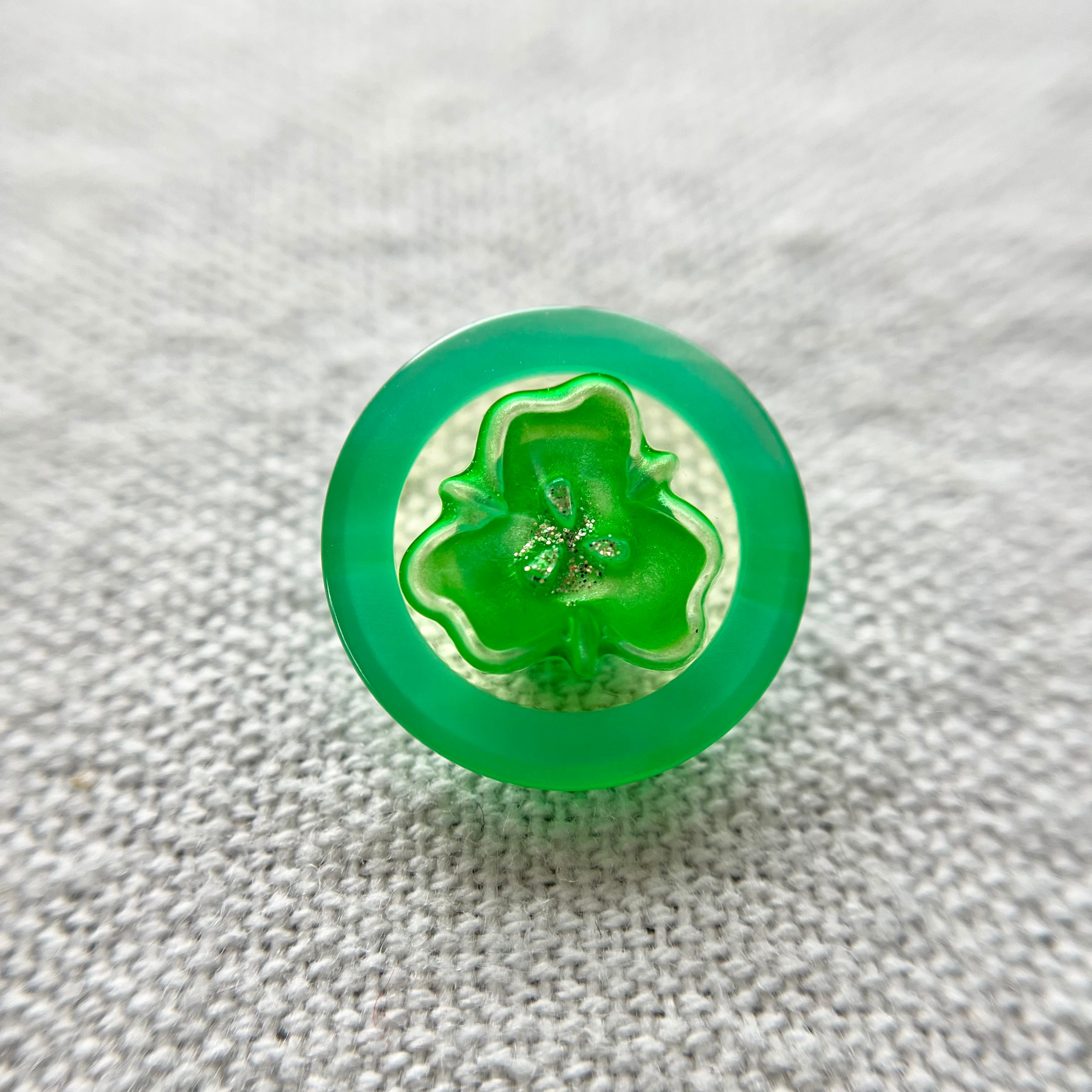 偏光グリーンマーブルフラワー 18㎜