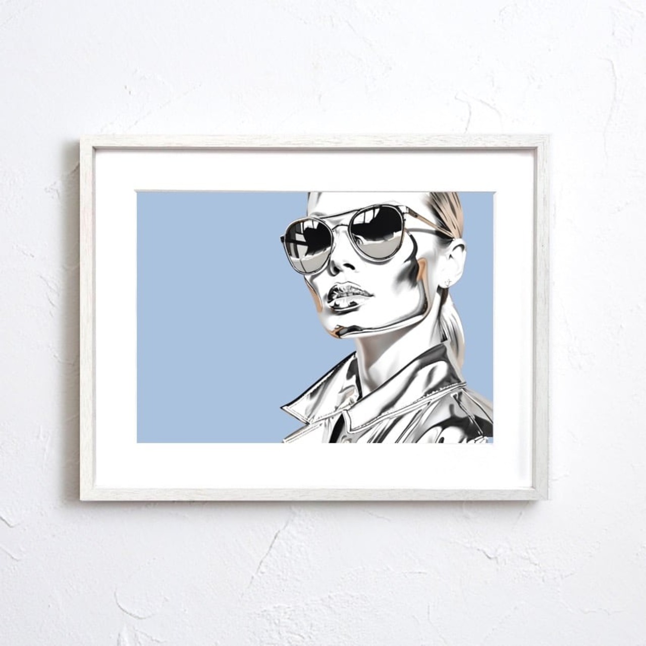 Iron Woman Ⅱ blue｜アイアンをテーマにした近未来アートポスター｜ブルーが映えるスタイリッシュデザイン｜A3ポスター