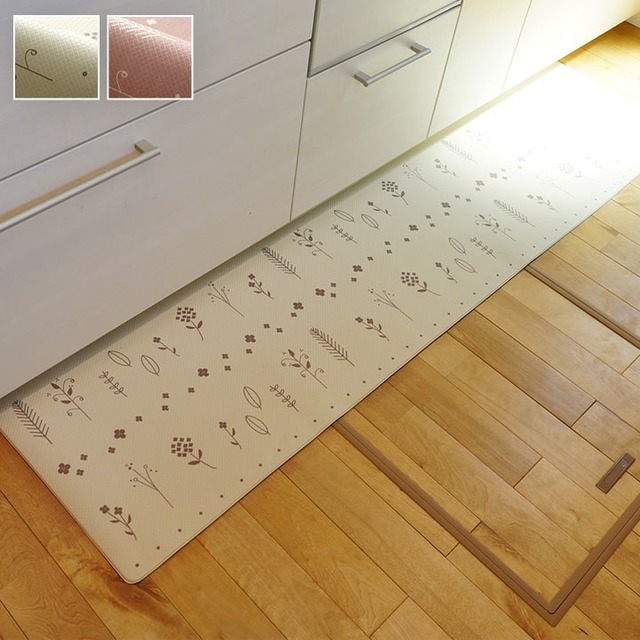 キッチンマット PVC アイビー 45×120cm