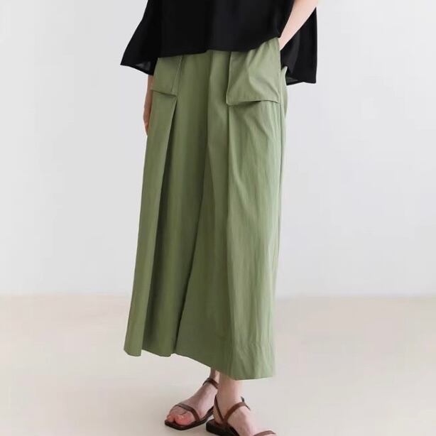 カジュアル ワイドレッグパンツ YH9438