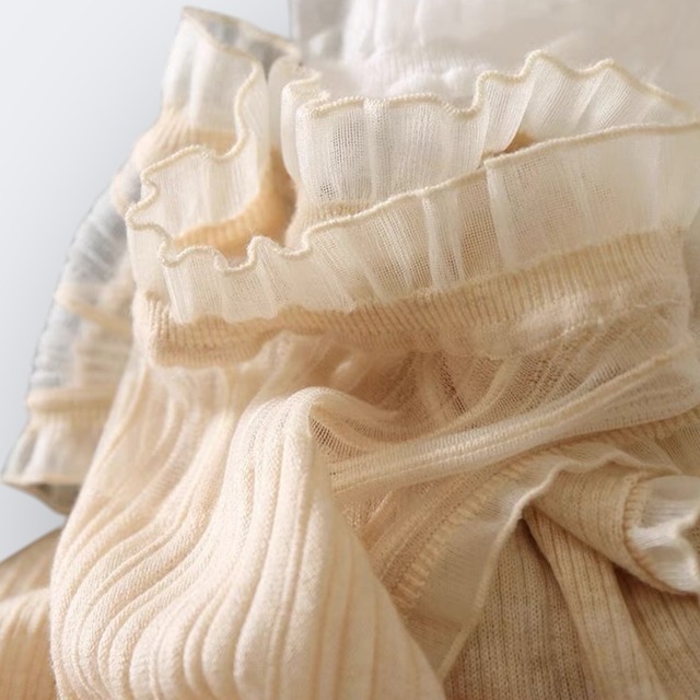 《mom》frill sheer sleeveless T