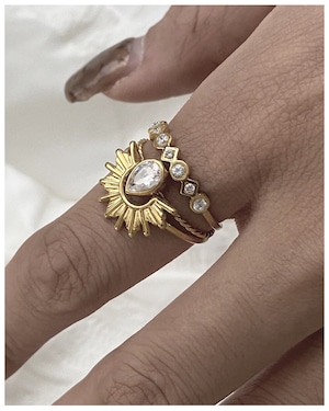 316L Sunbeam Ring Set(3点セット)