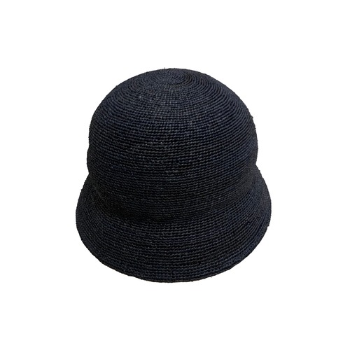 NOROLL / DETOURS RAFFIA HAT -NAVY-