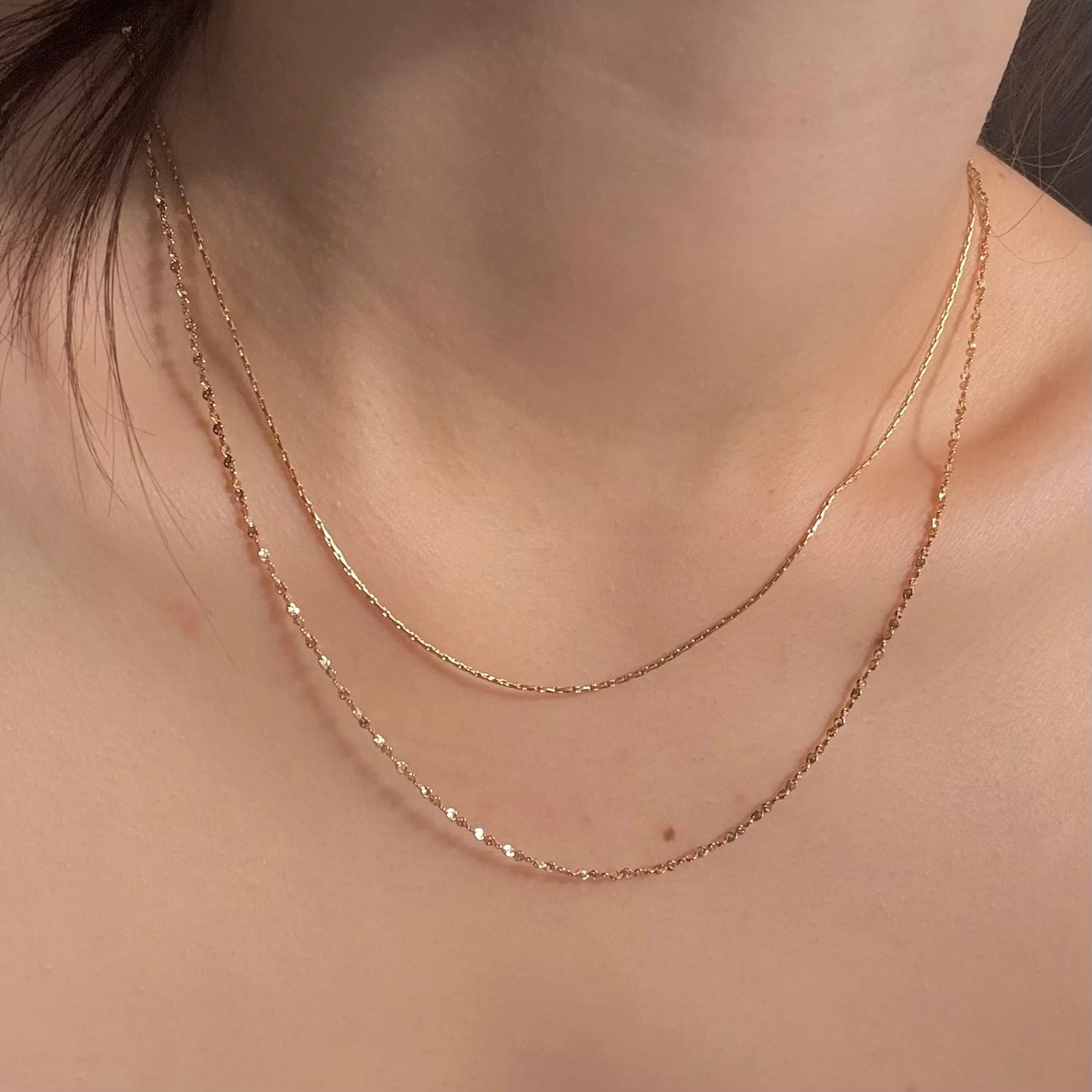大量まとめ売り　ジャンク　未選別　アクセサリー色々③　約11.2㎏　ネックレス他 極細チェーン 0.8mm×1mm レイヤードネックレス | Chance（シャンス