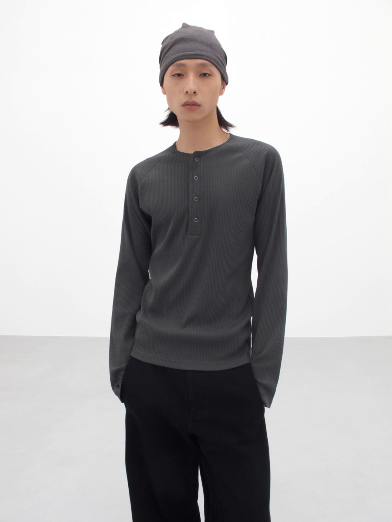 Yausye Striped Textured Henley T-shirt