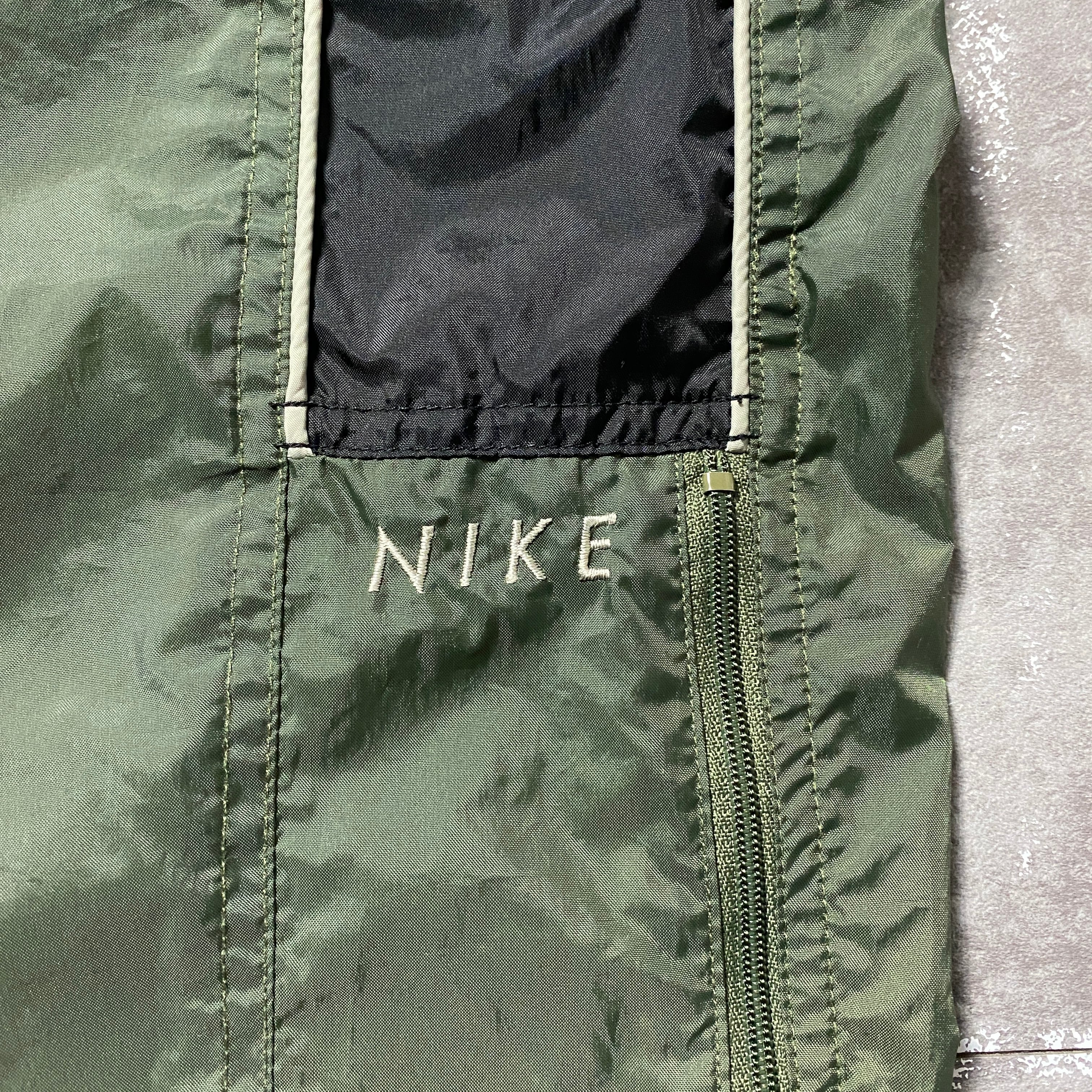 90's-00's NIKE ナイキ スウォッシュ 刺繍ロゴ サイドライン グリーン