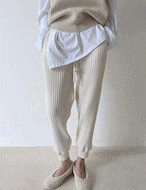 【新作5%OFF・3日間】Chunky Rib-knit Joggers_2colors