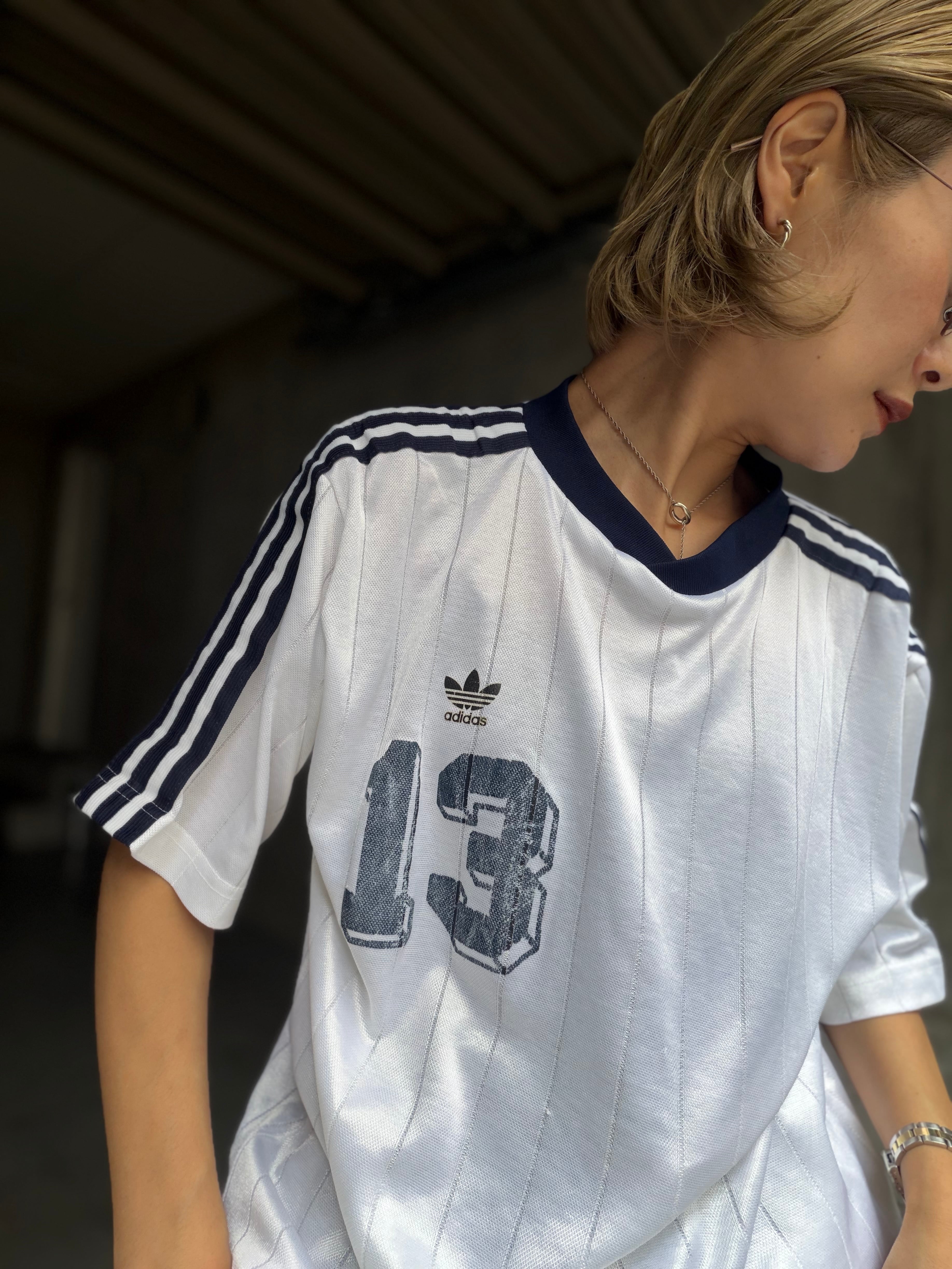 (CS2396) 90’s adidas Trefoil No.13 game shirt made in USA