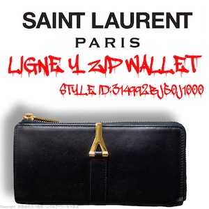 サンローラン:YラインL字ファスナー開閉長財布/314992BJ50J1000/Saintlaurent Y LIGNE YSL PORTEFEUILLE FAM