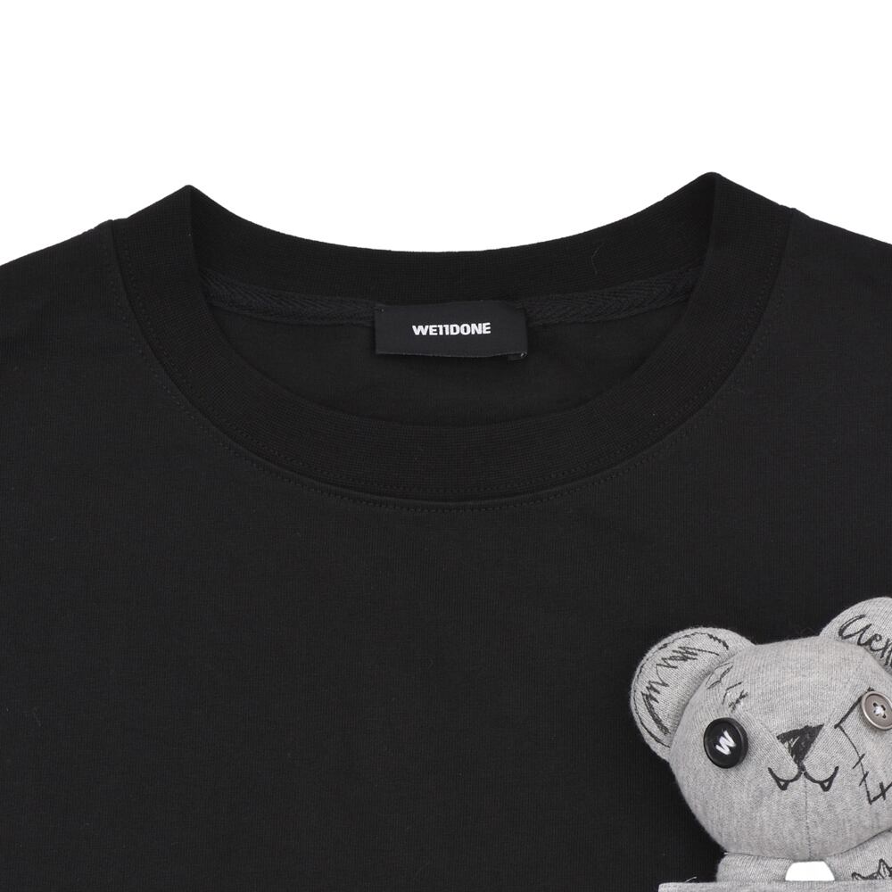 WE11DONE】BLACK DOODLE TEDDY T-SHIRT | AYIN