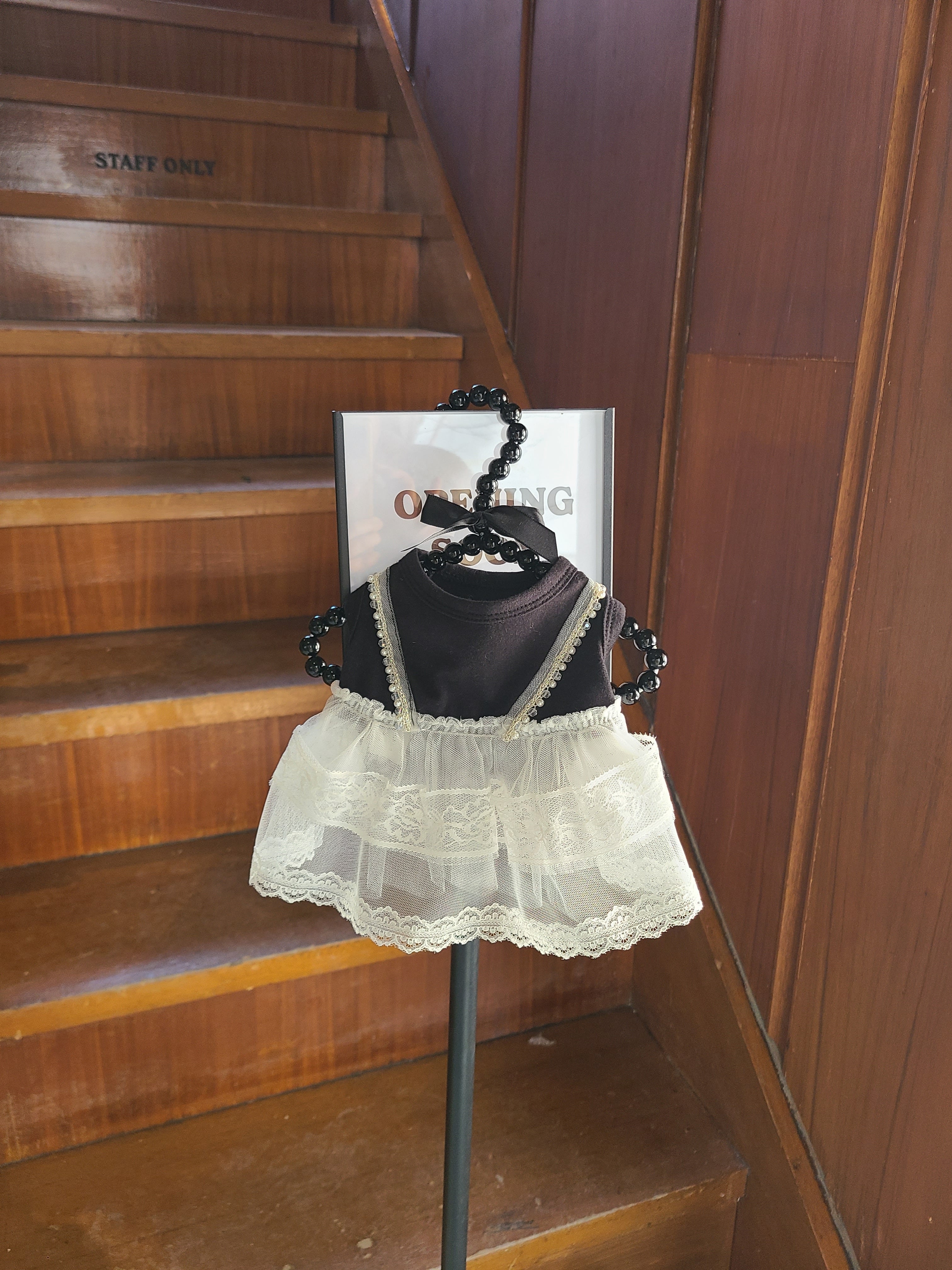 SM.M/即納【eomuk】Beads Mini Dress (Black)