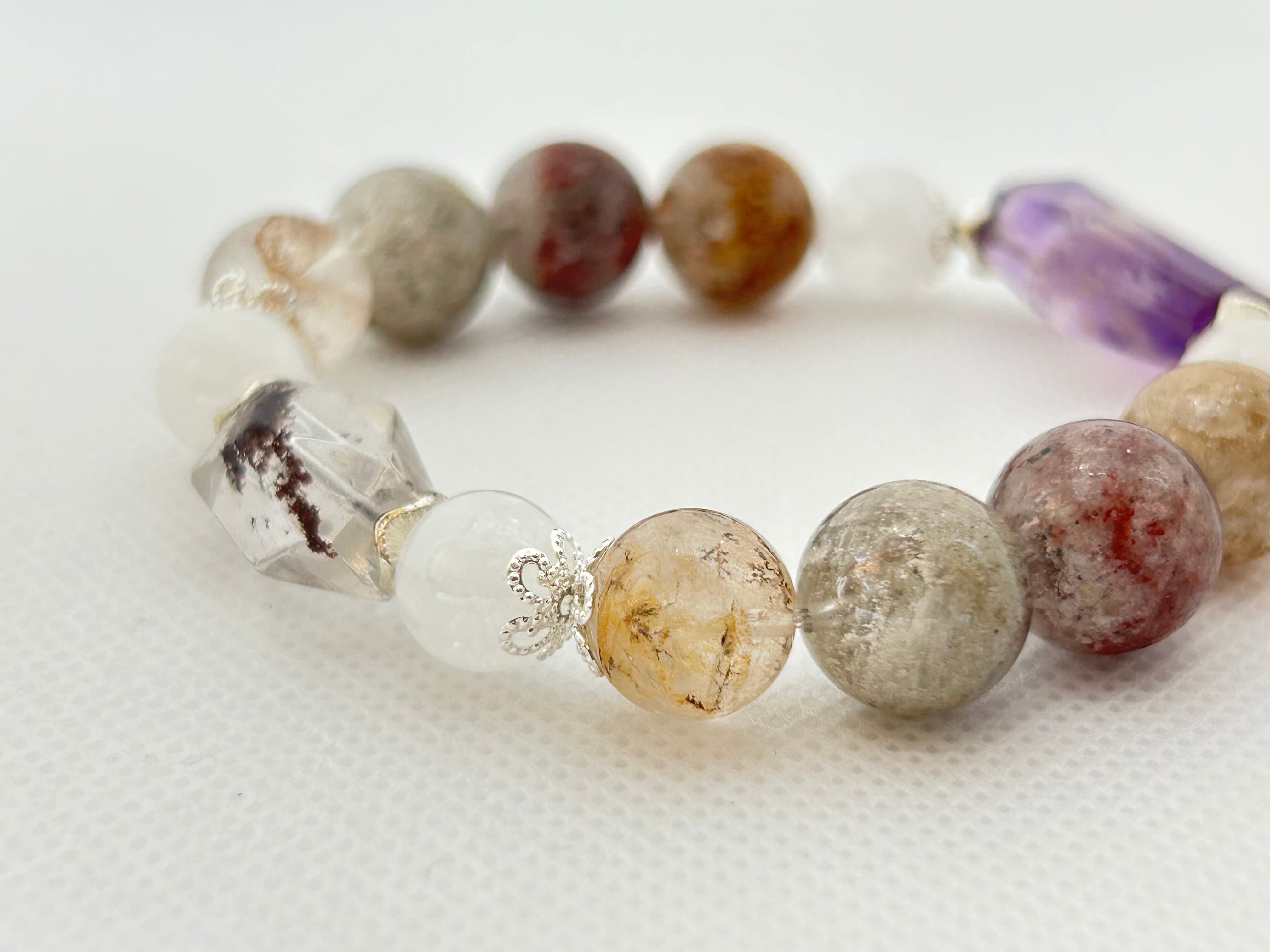 金運・癒し】ガーデンクォーツ 天然石ブレスレット｜多宝デザイン 349