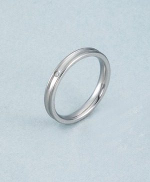 ダイヤモンド一粒 ステンレスリング  R1072