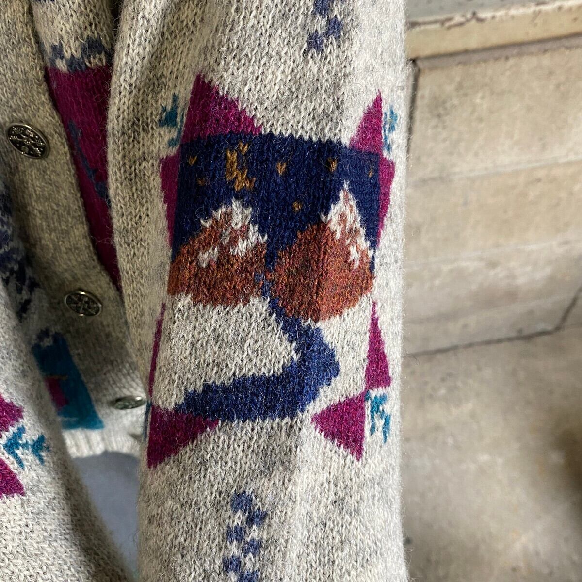 90年代 Woolrich ウールリッチ ノルディック柄 ウールニットセーター