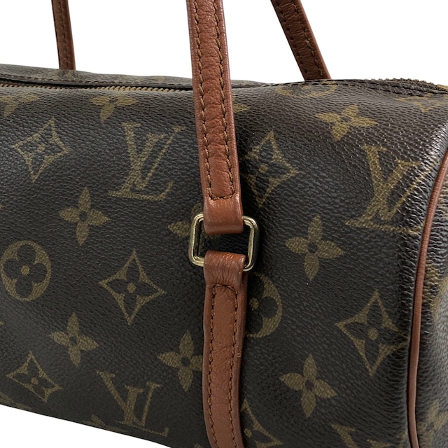 LOUIS VUITTON ルイヴィトン パピヨン モノグラム ハンドバッグ ブラウン レザー ロールバッグ vintage ヴィンテージ オールド y5yhcy