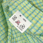 Modigliani モディリアーニ バンドカラー チェック 長袖シャツ L/メンズ ビンテージ