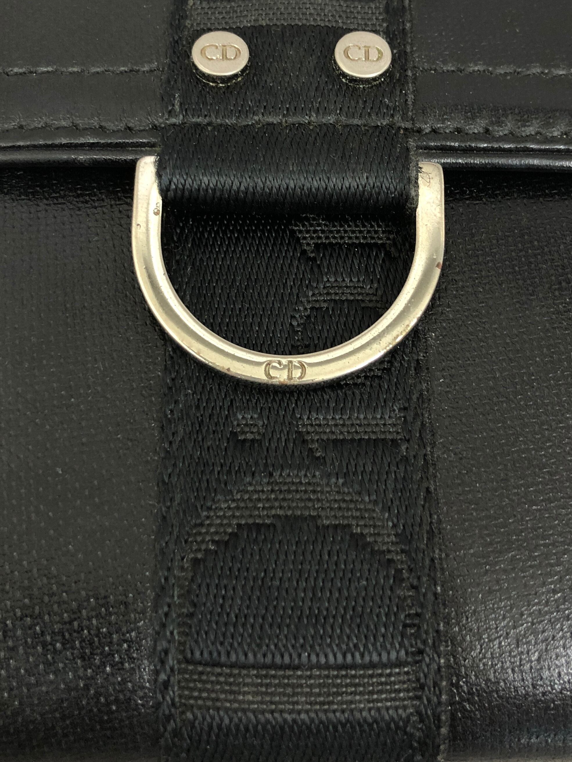 Christian Dior クリスチャン ディオール 財布 ブラック ロゴ PVC 二