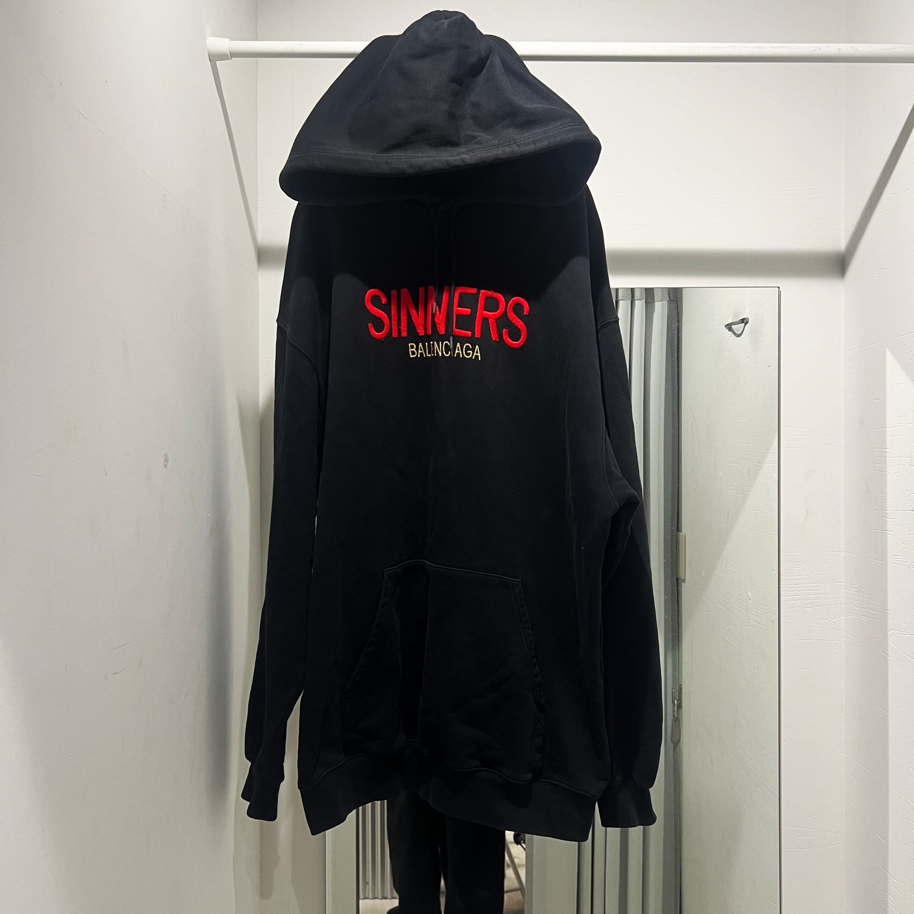 BALENCIAGA バレンシアガ 18SS SINNERS HOODIE パーカー ブラック size  