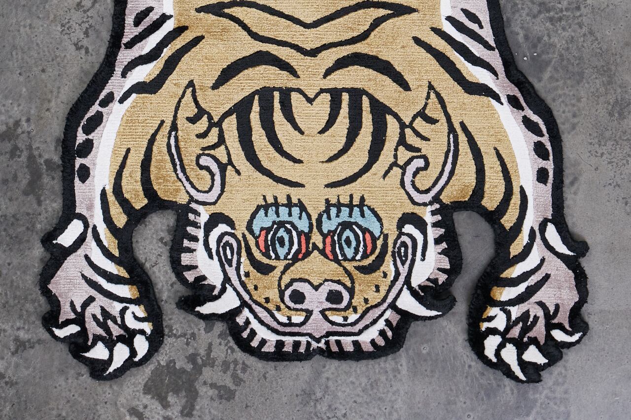 Tibetan Tiger Rug 《Sサイズ•シルク・オリジナル2・マスタード