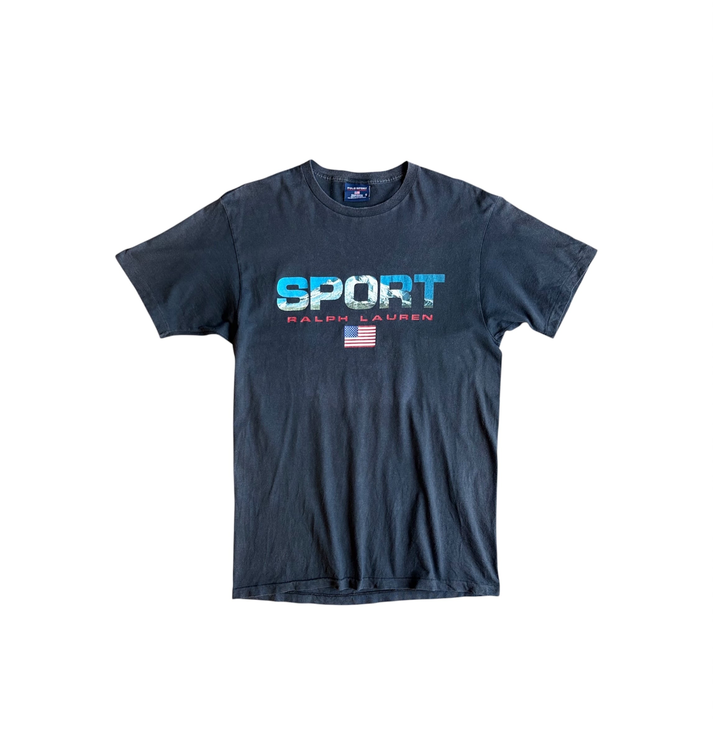90s USA POLO SPORT ポロスポーツ 雪山グラフィック Tシャツ | enishi