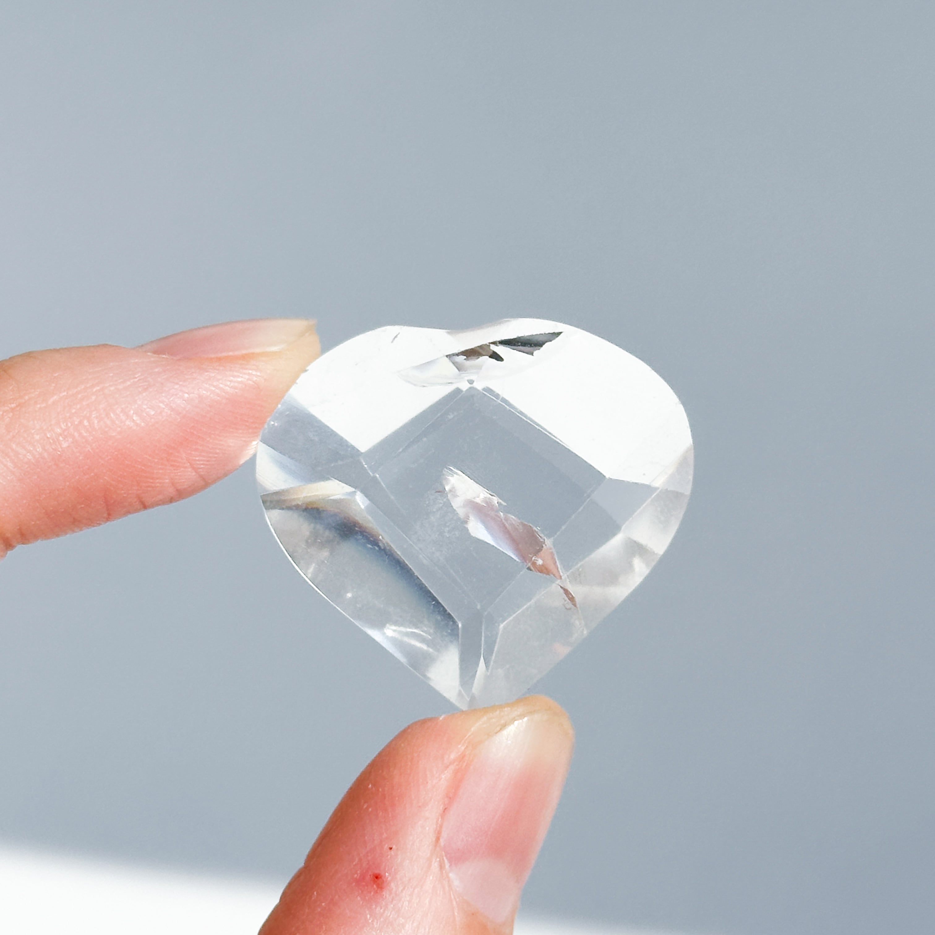 バイーア産レムリアンクォーツ ファセットハート01◇ Lemurian Quartz