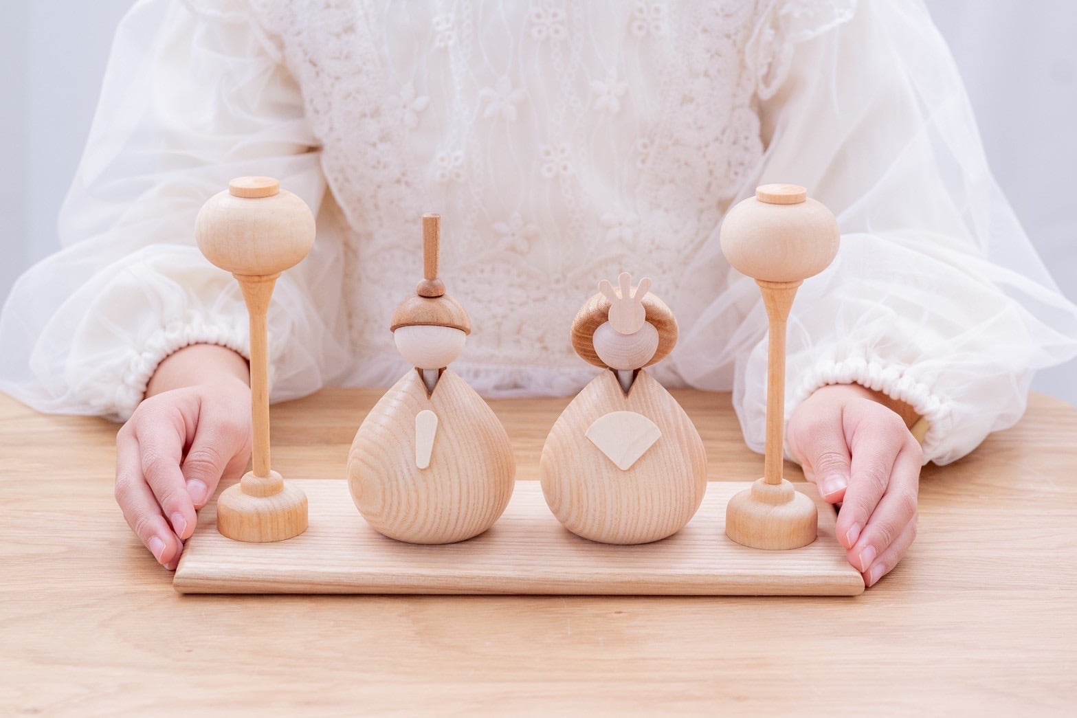 オリジナル おひなさま 〜koron〜 hina dolls yummy's original 木製